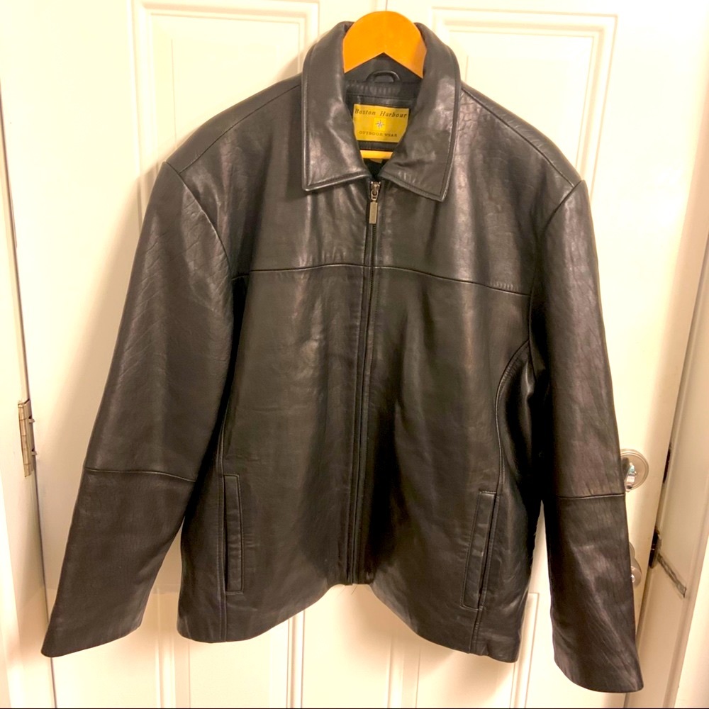 Mens Boston Harbour Leather Jacket